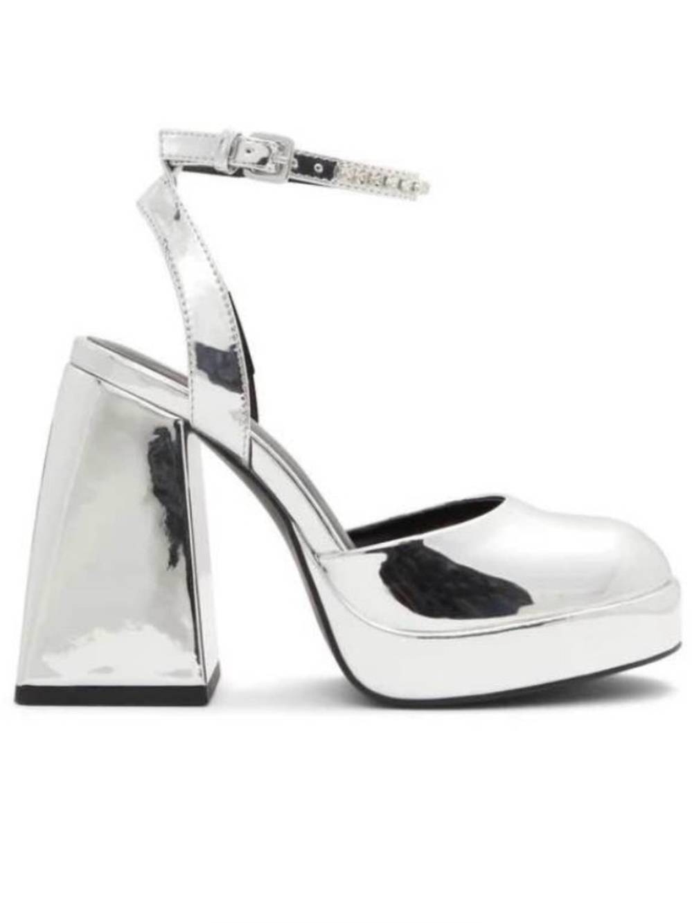 Call It Spring Foxy Silver Platform Heels